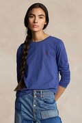 Памучна блуза с дълги ръкави Polo Ralph Lauren в синьо 211898699