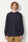 Βαμβακερή μπλούζα με μακριά μανίκια Carhartt WIPL/S Chase T-shirt χρώμα: ναυτικό μπλε