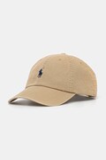 Polo Ralph Lauren czapka z daszkiem bawełniana kolor beżowy gładka 211912843