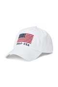 Бавовняна бейсболка Polo Ralph Lauren колір білий з аплікацією