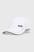 BOSS șapcă de baseball din bumbac GREEN culoarea alb, uni 50492716