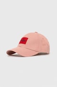 HUGO berretto da baseball in cotone colore bianco con applicazione