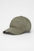 Памучна шапка с козирка Lacoste в зелено с изчистен дизайн RK0440