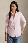 Polo Ralph Lauren koszula bawełniana damska kolor różowy regular z kołnierzykiem klasycznym