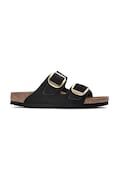 Нубукові шльопанці Birkenstock ARIZONA BIG BUCKLE жіночі колір чорний 1023239