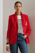 Lauren Ralph Lauren marynarka kolor czerwony jednorzędowa gładka 200797305