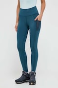 Columbia legginsy sportowe Windgates damskie kolor turkusowy wzorzyste