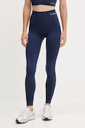 Hummel legginsy treningowe Tif kolor granatowy gładkie 210492