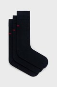Ponožky HUGO 3-pak pánske, tmavomodrá farba, 50493253