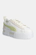 Δερμάτινα αθλητικά παπούτσια Puma Mayze Mix Wns χρώμα: άσπρο