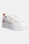 Δερμάτινα αθλητικά παπούτσια Puma Mayze Mix Wns χρώμα: άσπρο