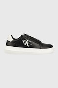 Kožené tenisky Calvin Klein Jeans YM0YM00681 CHUNKY CUPSOLE MONOLOGO čierna farba