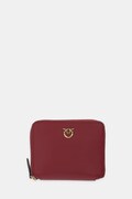 Pinko portfel skórzany damski kolor czerwony 100249 A0F1