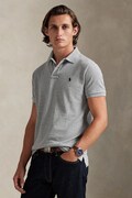 Бавовняне поло Polo Ralph Lauren колір чорний однотонне 710782592