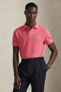 Polo Ralph Lauren polo bawełniane kolor różowy gładki