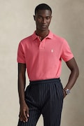 Polo Ralph Lauren polo bawełniane kolor różowy gładki