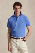 Polo Ralph Lauren polo bawełniane kolor niebieski gładki