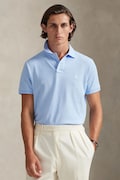 Polo Ralph Lauren polo bawełniane kolor turkusowy gładki
