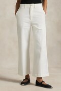Polo Ralph Lauren pantaloni femei, culoarea bej, lat, high waist 211873988