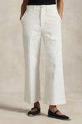 Polo Ralph Lauren pantaloni femei, culoarea bej, lat, high waist 211873988