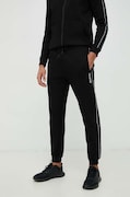 Guess pantaloni de trening barbati, culoarea negru, cu imprimeu