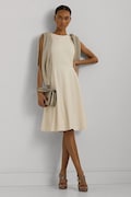 Šaty Lauren Ralph Lauren béžová farba, mini, áčkový strih