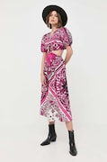 Red Valentino rochie din bumbac culoarea violet, midi, evazată