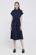 Lauren Ralph Lauren rochie culoarea bleumarin, midi, evazată