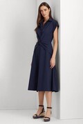 Lauren Ralph Lauren rochie culoarea bleumarin, midi, evazată