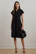 Lauren Ralph Lauren rochie culoarea bleumarin, midi, evazată, 250903193