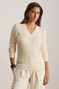 Lauren Ralph Lauren sweter damski z bawełną beżowy 200888795