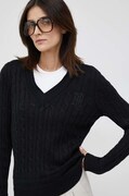 Lauren Ralph Lauren sweter damski z bawełną czarny 200888795