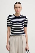 Bavlnený sveter Tommy Hilfiger tmavomodrá farba, tenký, WW0WW38744