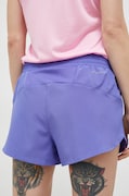 Columbia szorty outdoorowe Hike damskie kolor fioletowy gładkie high waist 1991831