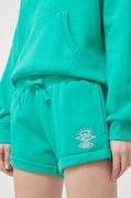 Kraťasy Rip Curl dámské, zelená barva, s aplikací, high waist