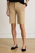 Lauren Ralph Lauren szorty damskie kolor beżowy gładkie medium waist