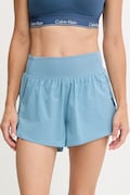 Under Armour pantaloni scurți de antrenament Flex culoarea roz, uni, high waist, 1376936