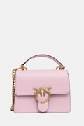 Pinko torebka skórzana kolor różowy 100071 A0F1