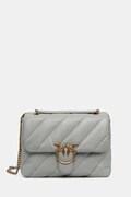 Pinko torebka skórzana kolor szary 100037 A0F2