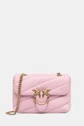 Pinko torebka skórzana kolor różowy 100040 A0F2