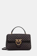 Pinko чанта crossbody дамска от кожа бордо 100043 A0GK