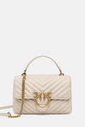 Pinko torebka skórzana kolor beżowy 100044 A0GK