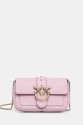 Pinko torebka skórzana kolor różowy 100061 A0F1
