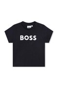 BOSS t-shirt niemowlęcy kolor granatowy z nadrukiem