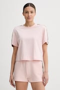 Guess t-shirt bawełniany BRITNEY damski kolor różowy V3RI08 I3Z14