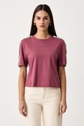 Guess T-shirt damski bawełniany BRITNEY różowy V3RI08 I3Z14
