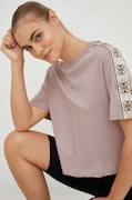 Guess t-shirt bawełniany BRITNEY kolor fioletowy V3RI08 I3Z14