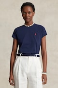 Бавовняна футболка Polo Ralph Lauren жіноча колір синій 211898698