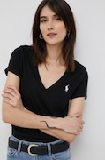 Bavlnené tričko Polo Ralph Lauren čierna farba,211902403