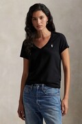 Памучна тениска Polo Ralph Lauren в черно 211902403
